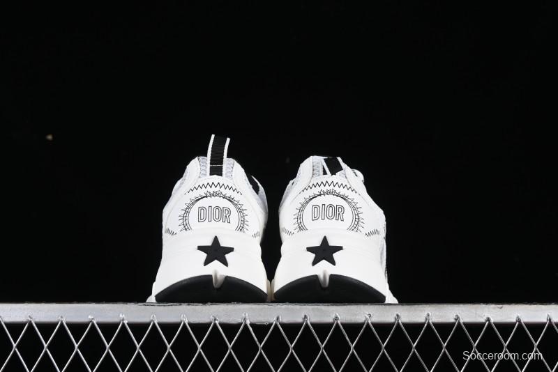 Dior Chrono Round Toe Lace-Up Lifestyle Casual Running Shoes - 59K GREY