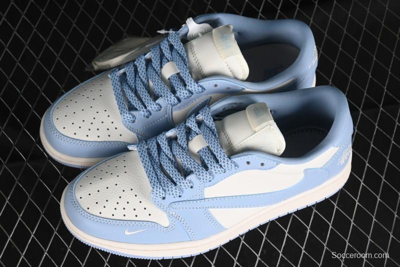 Nike Travis Scott x Fragment Design x Air Jordan 1 Low OG SP AJ1 Retro Sneakers - BB6588-101