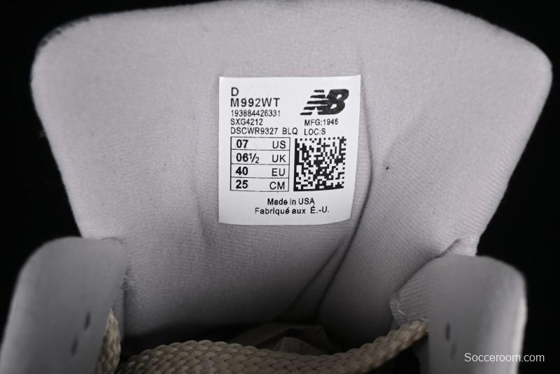 New Balance Made In USA M992 Series Classic Retro Casual Running Shoes - M992WT