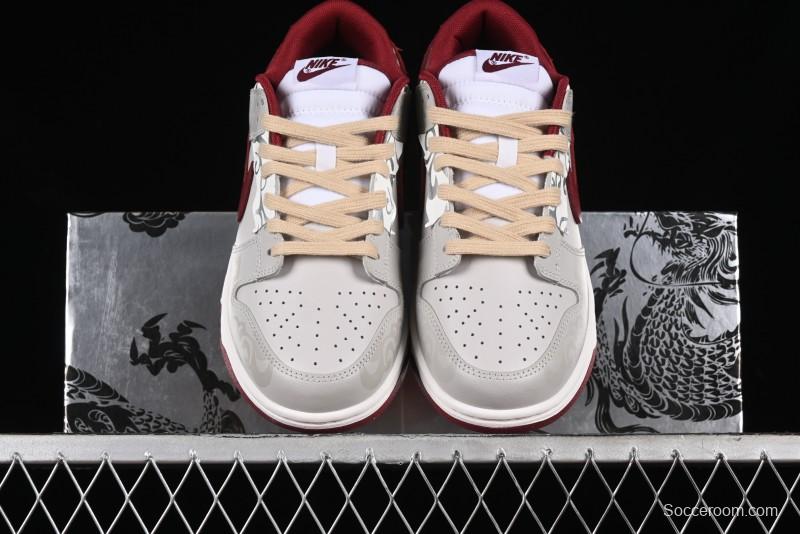 Nike Dunk Low Panda Prank CNY Year of the Dragon Limited Edition Team Red SB Low Top Casual Skate Shoes - DD1391-601