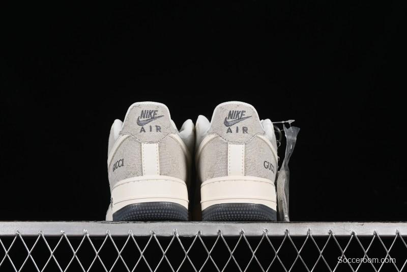 Nike Air Force 1 '07 Low Gucci Collaboration - Ash Grey Low-Top Casual Sneakers BB9577-102