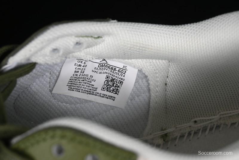 Nike Travis Scott x Fragment Design x Air Jordan 1 Low OG SP AJ1 Retro Sneakers in Sail Military Green - DM6688-602