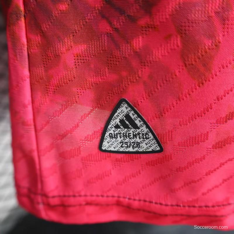 Player Version 2025 Japan Dark Navy with Rising Phoenix Design and Red Gradient Splash Pattern Jersey