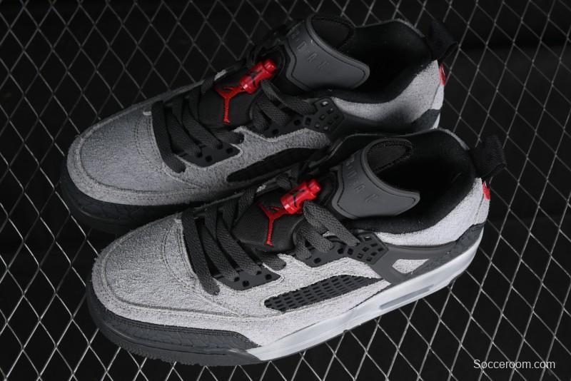 Nike Jordan Spizike Low AJ Hybrid Elements Black Grey Crack Leather Casual Sneakers - FQ1759-002
