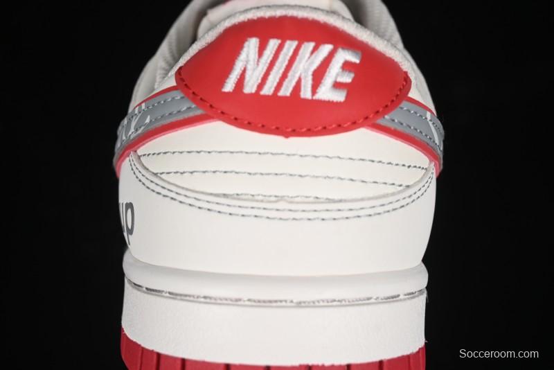 Nike SB Dunk Low SUP Collaboration - Signature Grey Check Anniversary High-End Custom Low-Top Casual Skate Shoes DJ2024-030