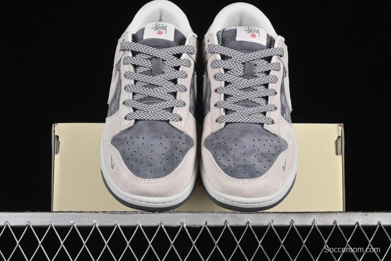 Nike SB Dunk Low Stussy Anniversary Edition Premium Custom Low-Top Casual Sneakers - XX2025-578
