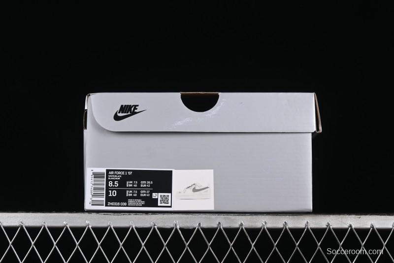 Nike Air Force 1 '07 Low Retro Street Spray Paint Anime Theme Maillard Style Casual Sneakers with Strap - ZH0316-039