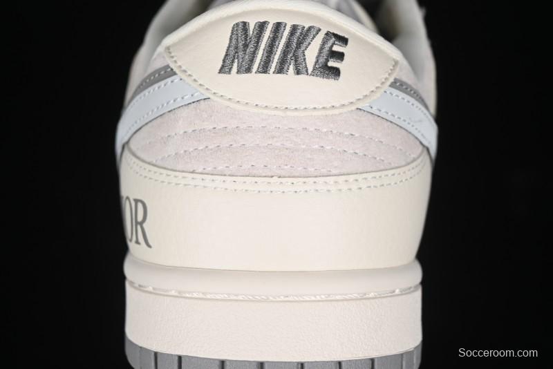 Nike SB Dunk Low Dior Collection - Beige Grey Blue Hook Anniversary High-End Custom Low-Top Casual Sneakers - XD6188-042