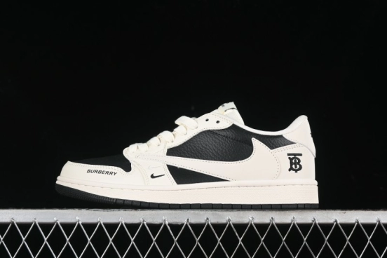 Nike Travis Scott x Fragment Design x Air Jordan 1 Low OG SP AJ1 Burberry Collaboration - BB6588-316