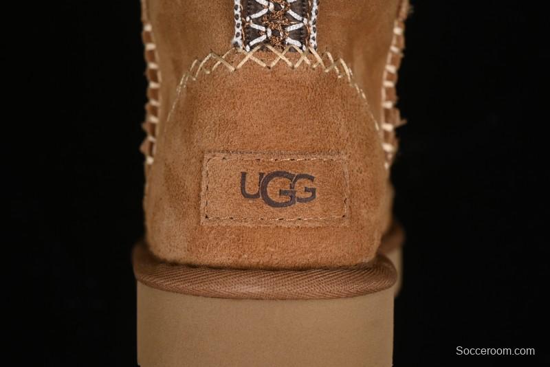 UGG Classic Mini Alpine Genuine Leather Warm and Versatile Snow Boots - 1158251