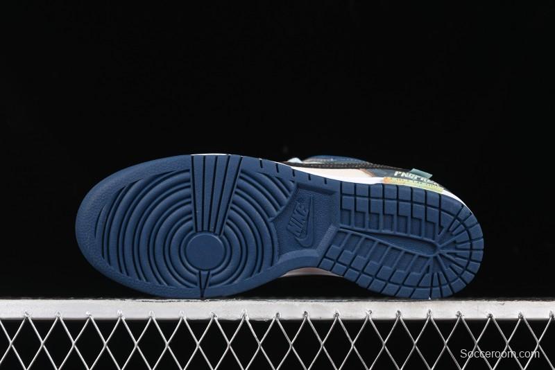 Nike Dunk Low Panda Prank Nautical Era Exploration Wave Low Top Casual Sneakers - DD1391-400