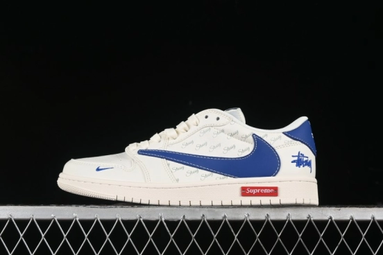 Nike Travis Scott x Fragment Design x Air Jordan 1 Low OG SP AJ1 Retro Sneakers - SJ2068-117