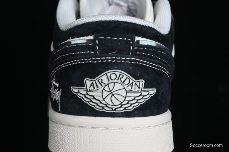 Nike Air Jordan 1 Low Stussy Collaboration Retro Basketball Shoes - XX3318-505