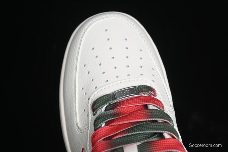Nike Air Force 1 '07 Low The North Face Collaboration - Beige Red Green Color Block Low-Top Casual Sneakers - XZ6188-011