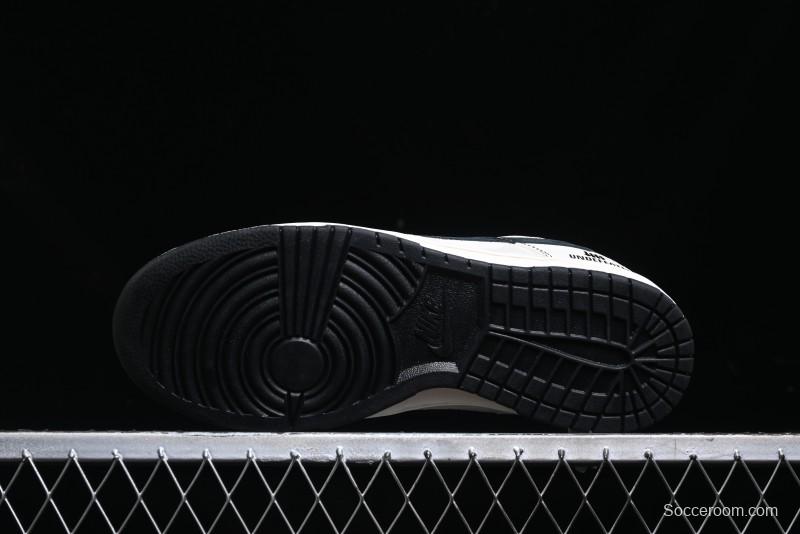 Nike SB Dunk Low UN Collaboration - Beige Black Line Black Sole Anniversary Custom Low-Top Casual Skate Shoes - BB7518-004
