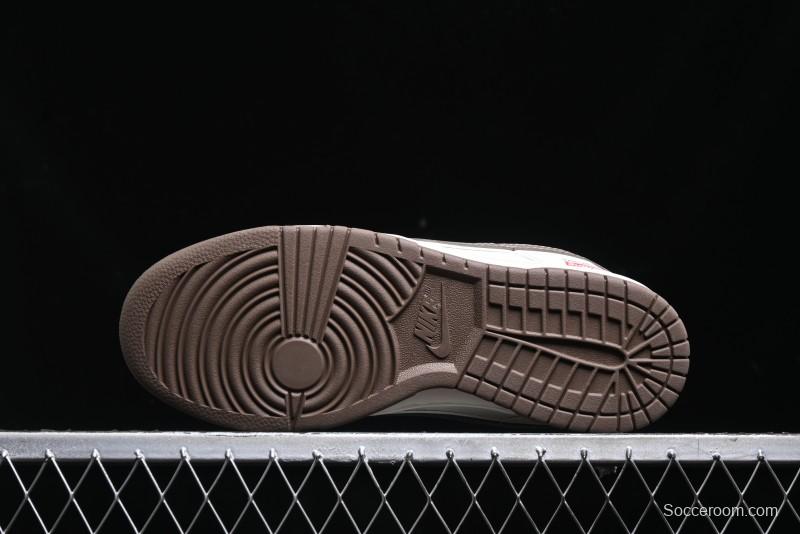 Nike SB Dunk Low Stone Island Supreme Collaboration - Beige Brown Sole Anniversary High-End Custom Low-Top Casual Sneakers - BB9866-008