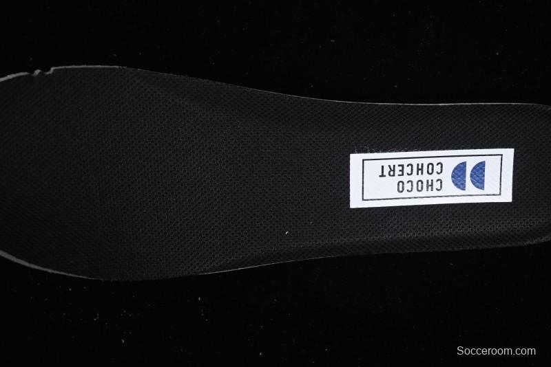 Choco Concert Leather Round Square Asymmetric Fashion Sneakers Black - AJE5