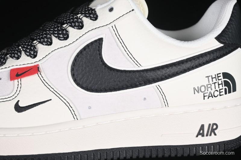 Nike Air Force 1'07 Low The North Face Collaboration Beige Black Red Label Casual Sneakers - BB7518-010