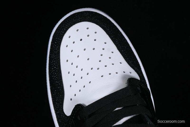 Nike Air Jordan 1 Low Golf AJ1 Golf Shoes with Laser Leather Black Double Hook - FZ4159-100