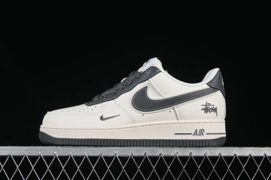 Nike Air Force 1 '07 Low Stussy Collaboration Granite Grey Low-Top Casual Sneakers - XZ6188-226