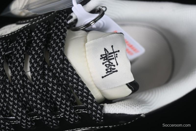 Nike Air Force 1 '07 Low Stussy Collaboration Black Leather Low-Top Casual Sneakers - HH7518-045