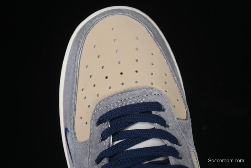 Nike Air Force 1 '07 Low Volon Bear Collaboration Blue Swoosh Casual Sneakers - KK1988-045