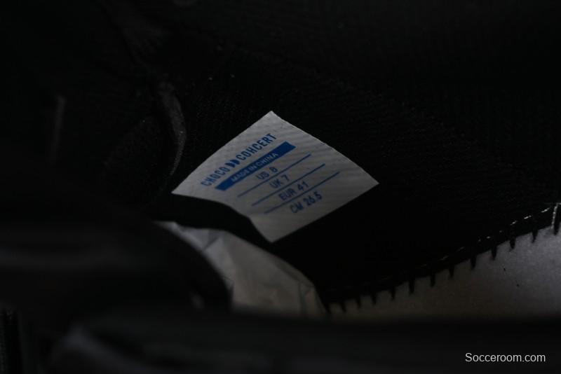 Choco Concert Leather Round Square Asymmetric Fashion Sneakers Black - AJE5