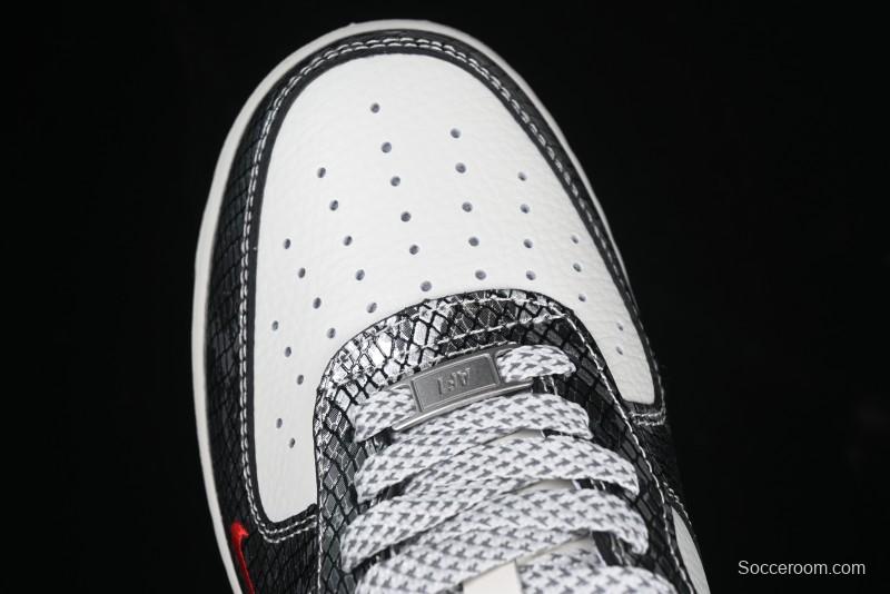 Nike Air Force 1 '07 Low The North Face Collaboration Year of the Snake Limited Edition Silver Snake Casual Sneakers - CH6336-521