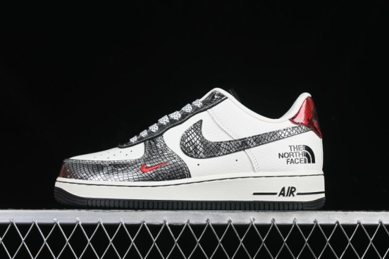 Nike Air Force 1 '07 Low The North Face Collaboration Year of the Snake Limited Edition Silver Snake Casual Sneakers - CH6336-521