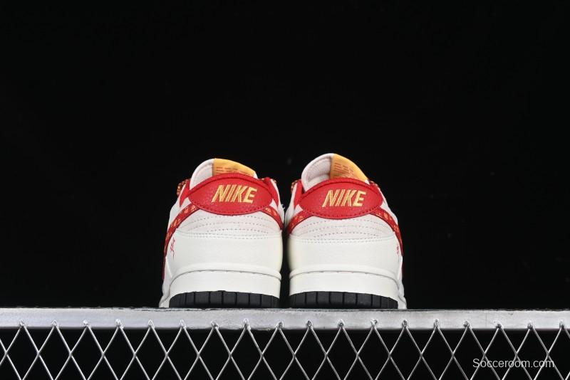 Nike SB Dunk Low Year of the Snake Series Monogram Red Swoosh Anniversary Custom Low-Top Casual Skate Shoes - DJ2024-081