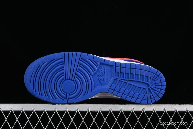 Nike Dunk Low SB Casual Skate Shoes in White Blue Red - CW1590-104