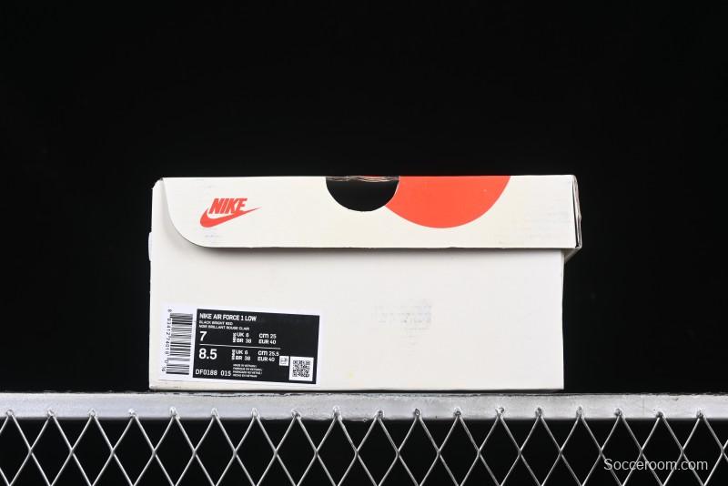 Nike Air Force 1 '07 Low Casual Sneakers in Heartbeat Orange with Full-Length Air Cushion - DF0188-015