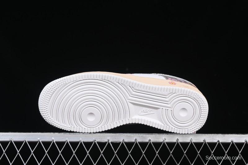 Nike Air Force 1 '07 Low Leopard Print Skeleton Custom Casual Sneakers - TY0103-222