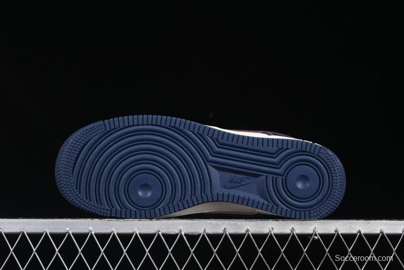 Nike Air Force 1 '07 Low The North Face Collaboration Blue Red Double Swoosh Casual Sneakers - XS1958-521