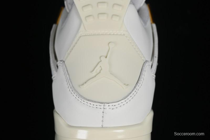 Nike Air Jordan 4 Retro Sneakers with Metallic Gold Design - AQ9129-170