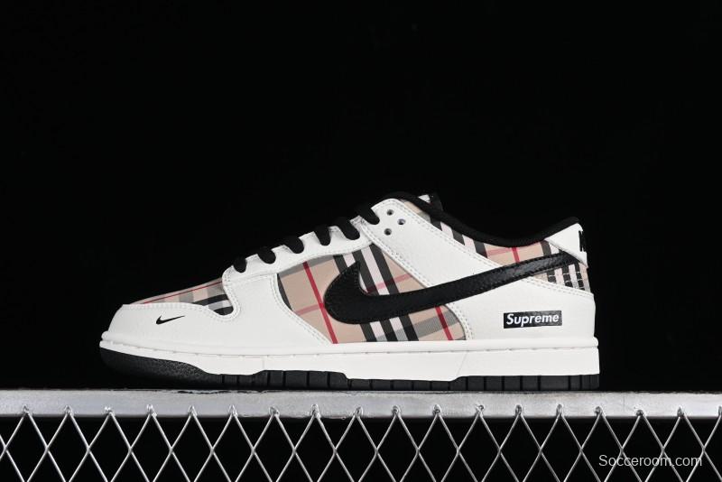 Nike Supreme SB Dunk Low Plaid Colorway Low-Top Casual Skateboarding Shoes - SP1098-051