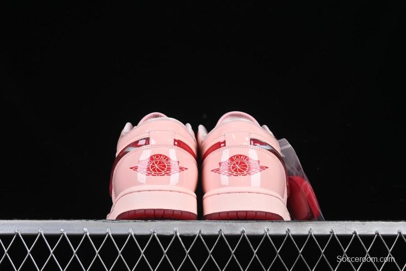 Nike Air Jordan 1 Low AJ1 Valentine's Day Jelly Pink Low-Top Lifestyle Basketball Shoes - HF3174-600