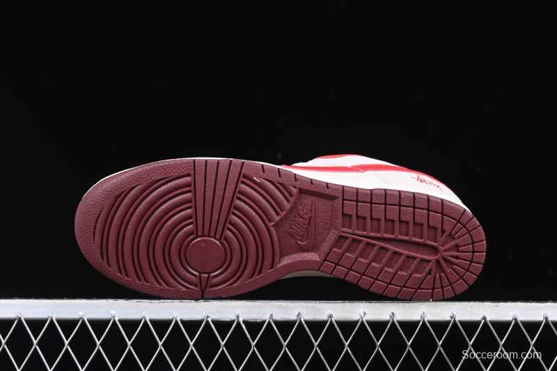 Nike SB Dunk Low Stussy Anniversary Edition Custom Sneakers with Red Swoosh - KK1333-021