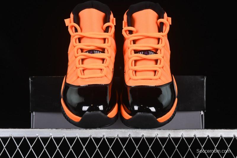 Nike Air Jordan 11 Retro High Top Basketball Shoes in Black/Orange - CT8012-800