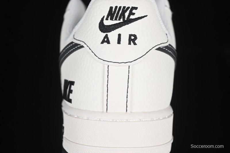 Nike Air Force 1 '07 Low Custom Casual Sneakers with Multiple Swoosh Design - HH7518-068