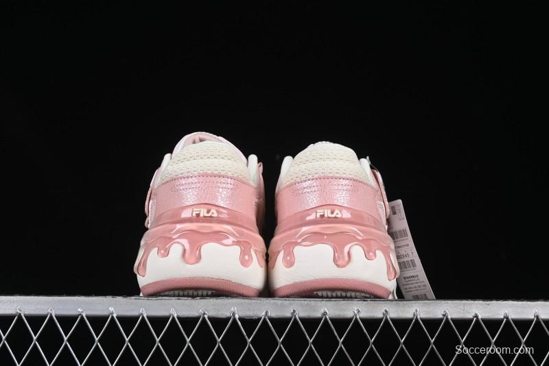 Pink Drip Chunky Sneakers – Trendy Casual Shoes for Women