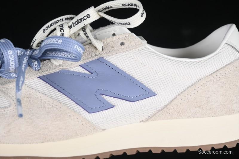 New Balance 237 Heritage Sneakers - Suede and Mesh in Muted Gray with Blue Accents