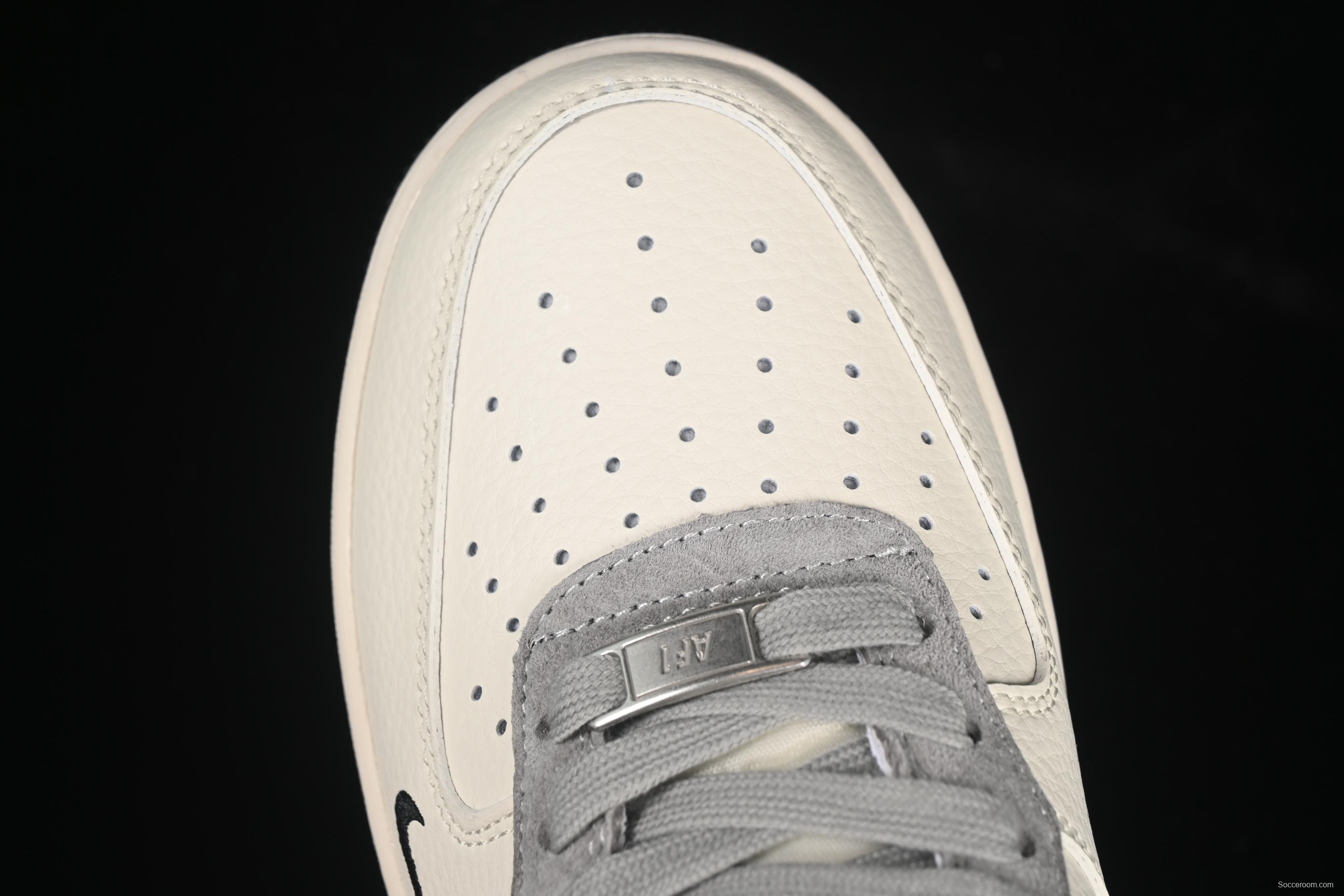 Nike Air Force 1 '07 Low The North Face Collaboration Beige Black Swoosh Casual Sneakers - XZ6188-190