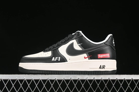 Nike Air Force 1 '07 Low Supreme Casual Sneakers in Beige Black - HH7518-053