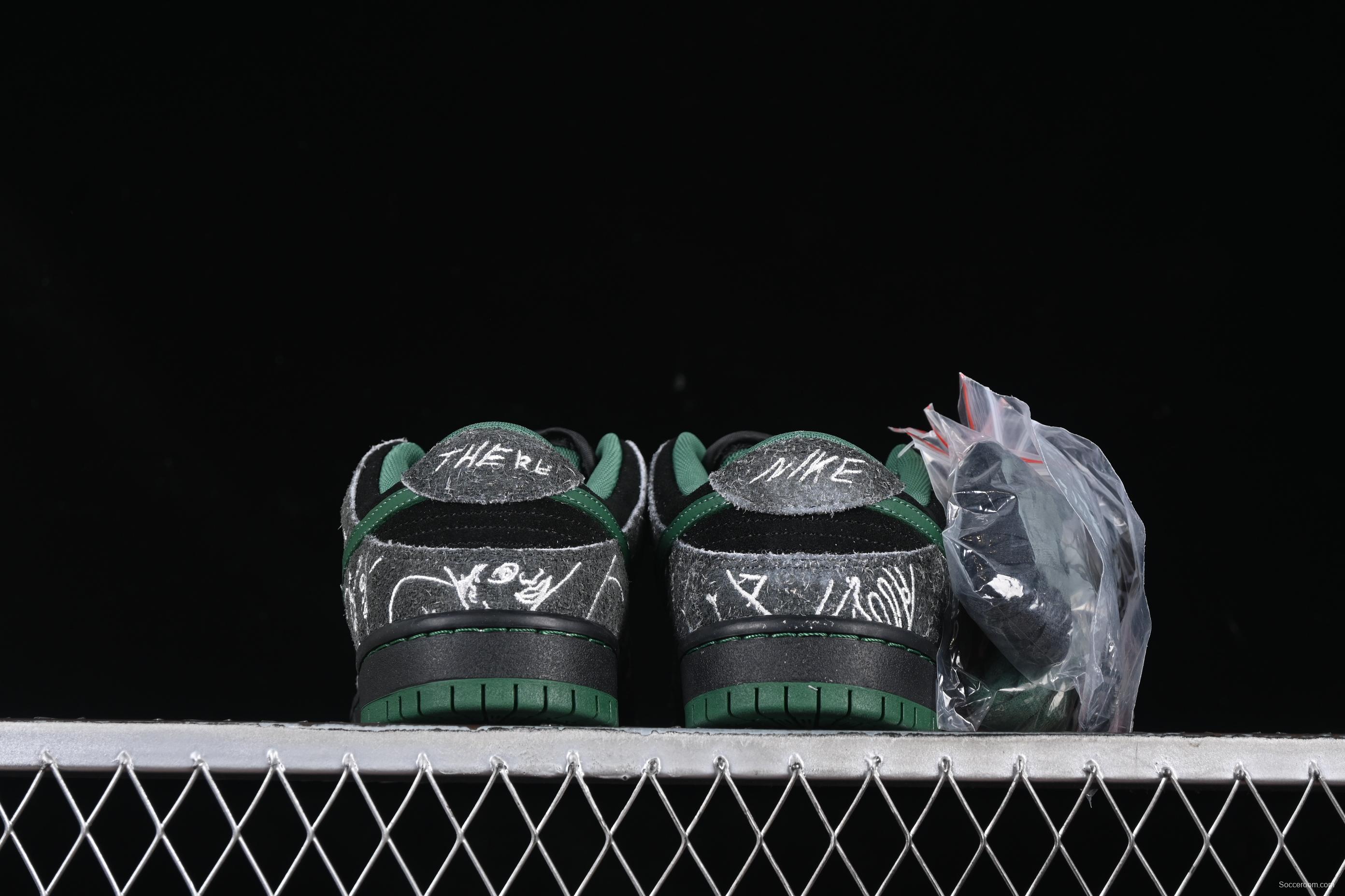 Nike There Skateboards x Nike SB Dunk Low Graffiti Art Style Collaboration SB Low-Top Casual Skate Shoes - HF7743-001