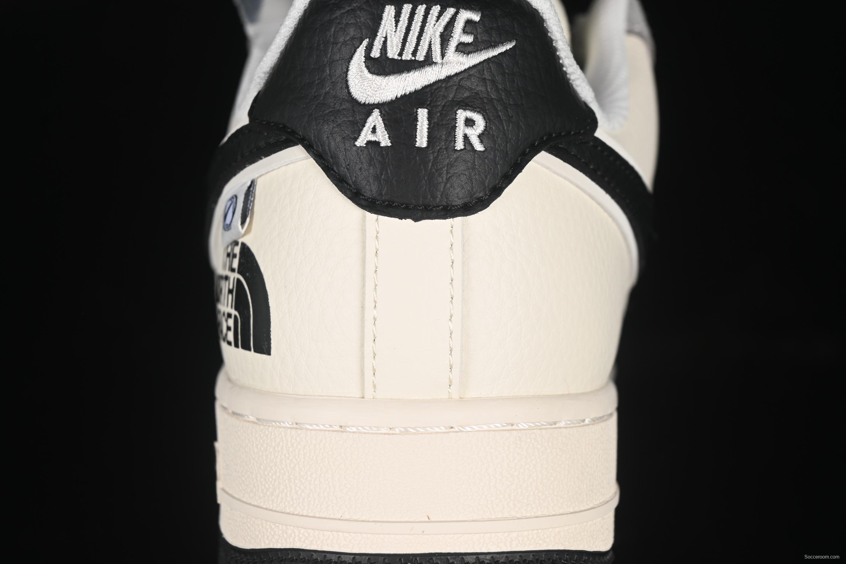 Nike Air Force 1 '07 Low The North Face Collaboration Beige Black Swoosh Casual Sneakers - XZ6188-190