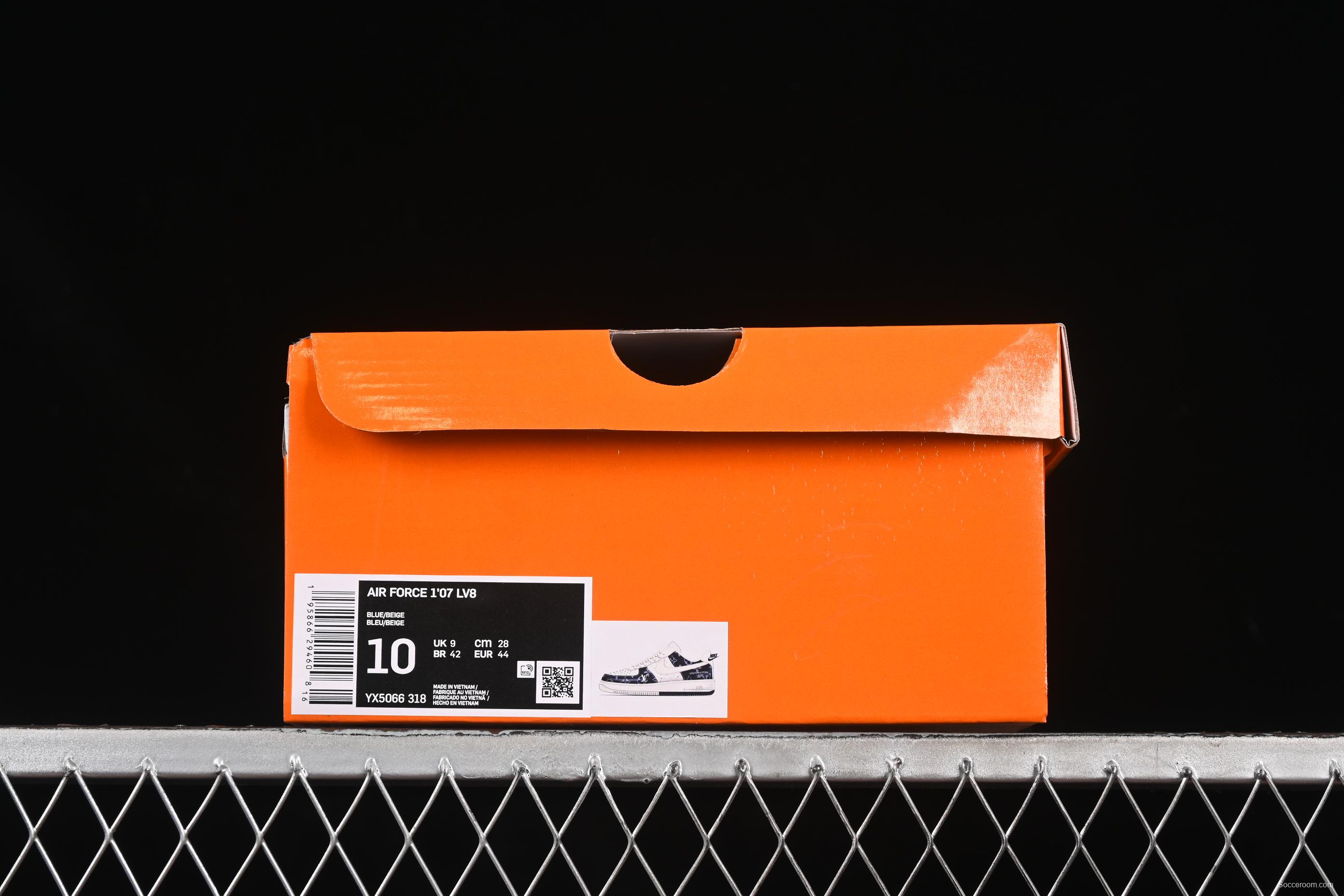 Nike Air Force 1 '07 Low LV Collaboration Dual-Tone Denim Casual Sneakers - YX5066-318