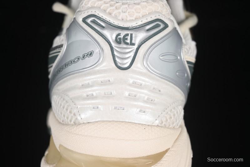 Asics Gel-Kayano 14 Running Shoes with Engineered Elastic Double-Layer Knit Upper and 3D Visible GEL Cushioning - 1201A019-200