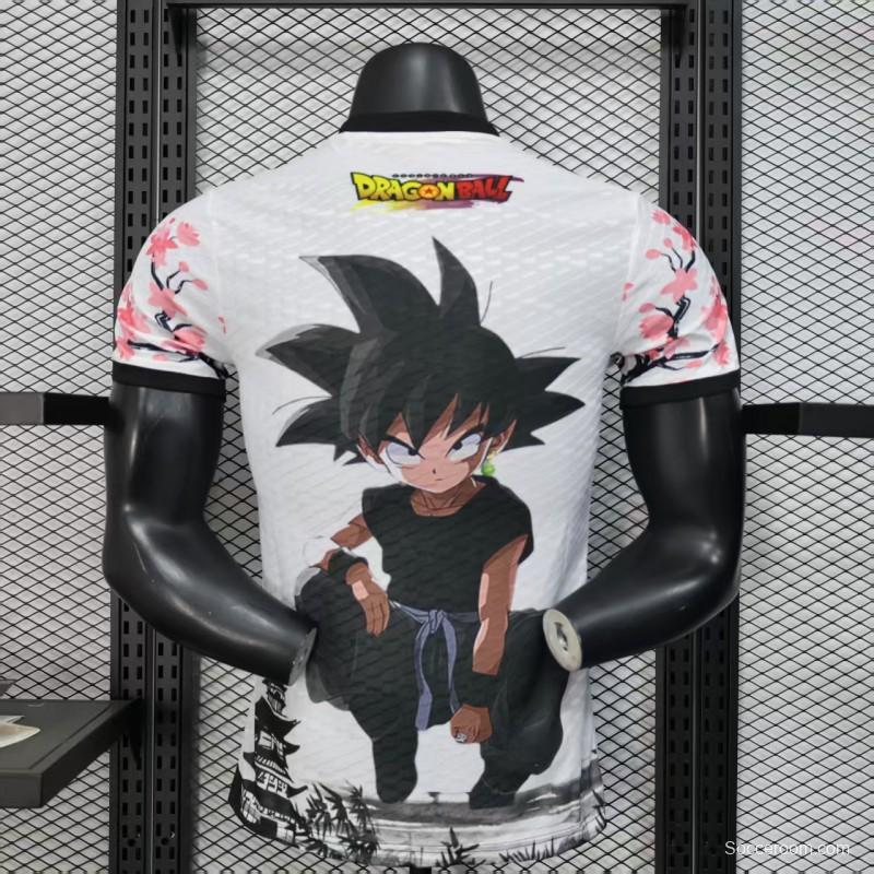 Player Version 2025 Japan White with Dragon Ball Character & Cherry Blossom Jersey