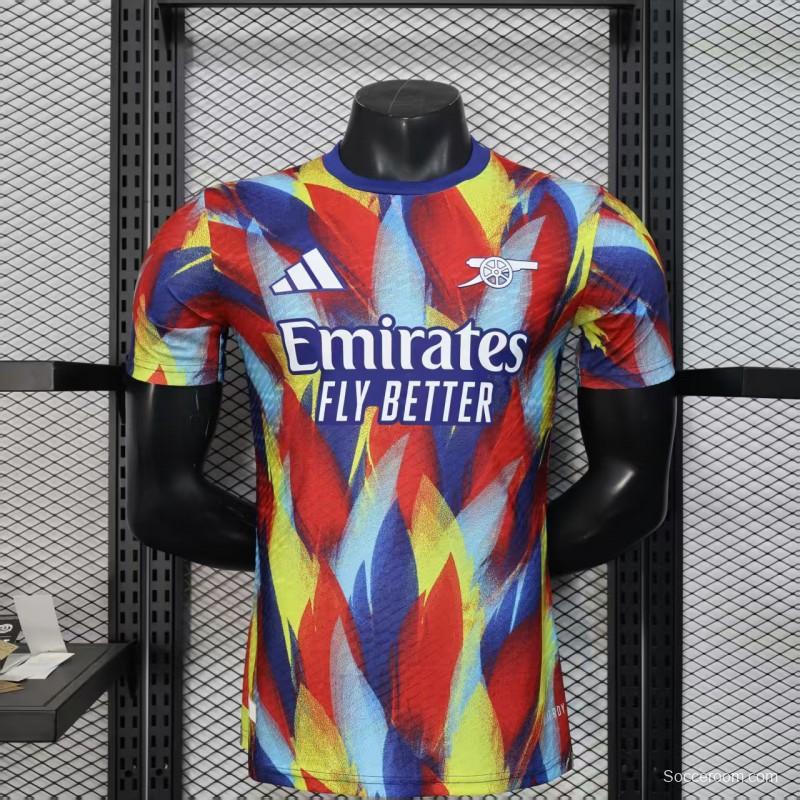 Player Version 25/26 Arsenal Multicolor Abstract Art Pattern Jersey